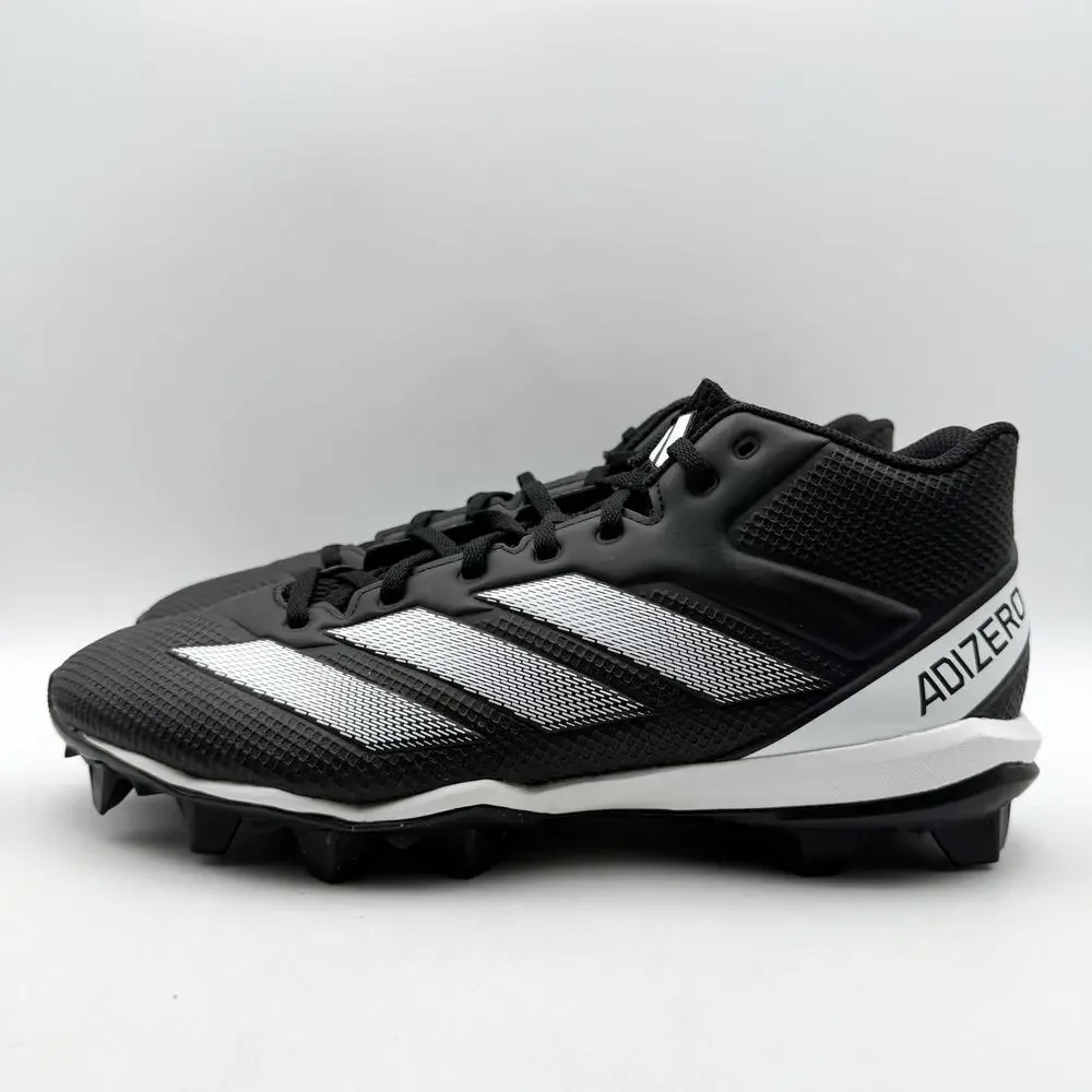 Adidas Mens Adizero Impact.2 MD Football Cleats Size 11 Black White Athletic EUC
